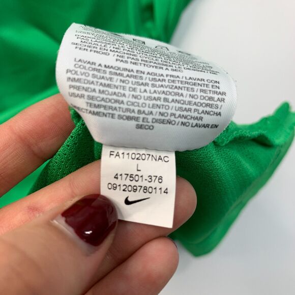 Nike Golf Shirt Mens L Large Parrot Green Body Map Dri Fit Performance Polo * - Picture 9 of 13